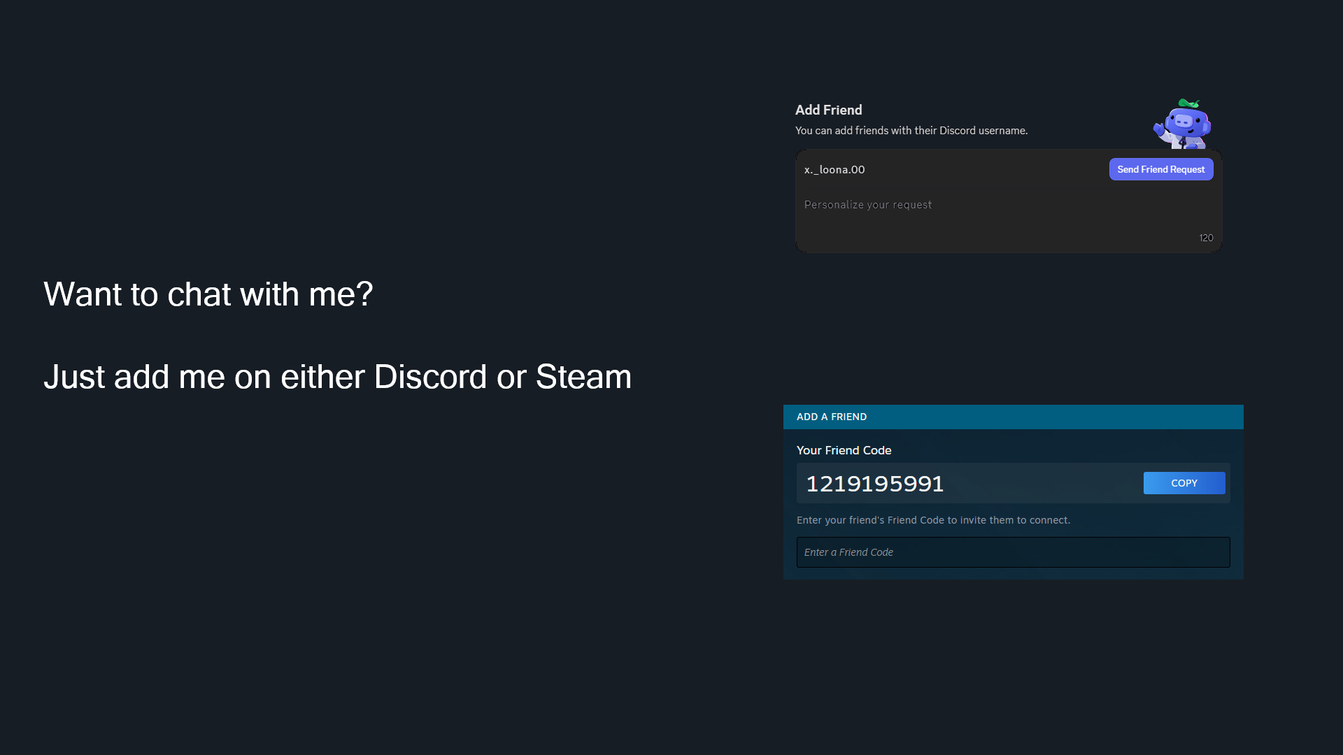 Chat with me